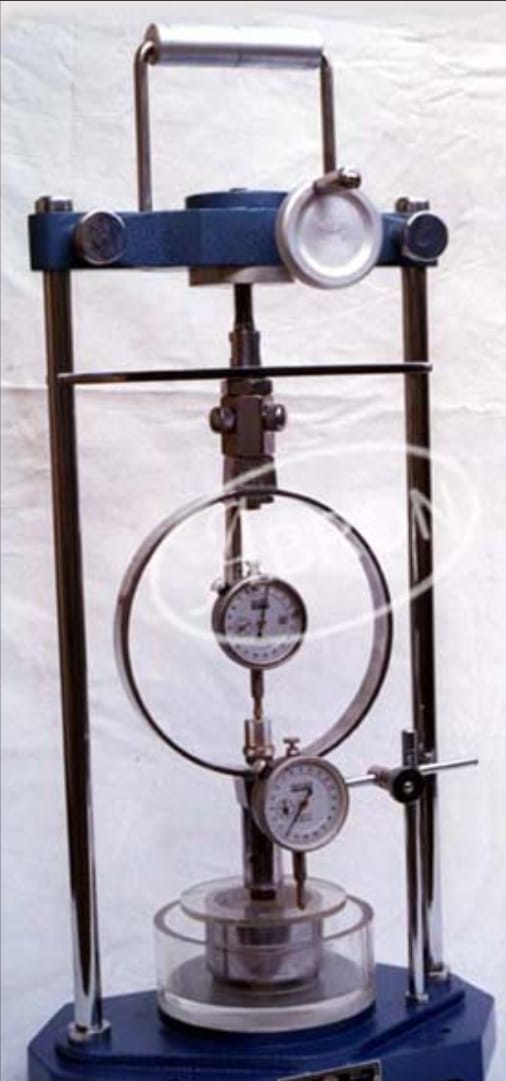 PORTABLE SWELL TEST APPARATUS WITH PROVING RING DIAL GAUGE